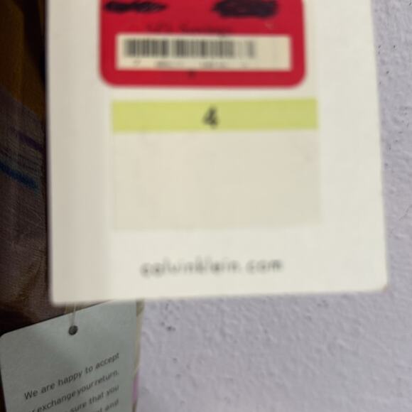 NWT Calvin Klein 100% Silk Chic Abstract Multicolor Dress Size 4 - Picture 10 of 11